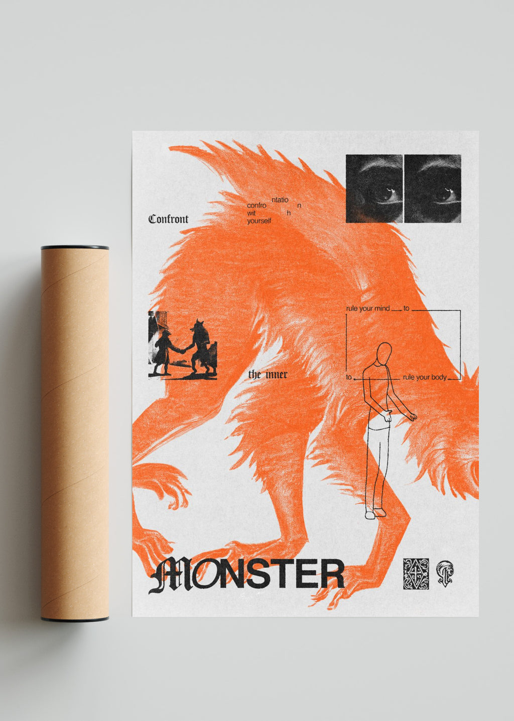 Confront the inner Monster - Retrato solo print