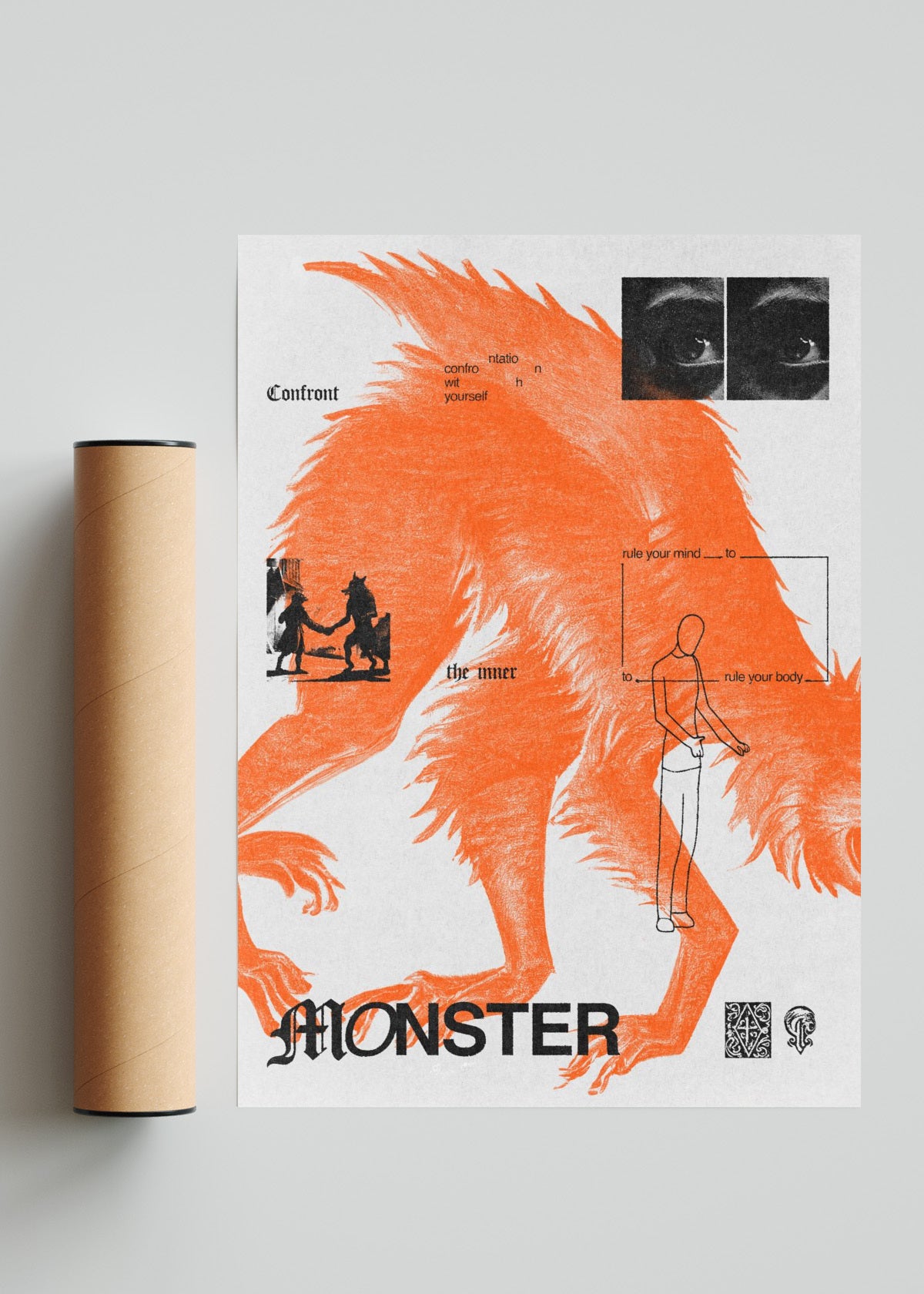 Confront the inner Monster - Retrato solo print