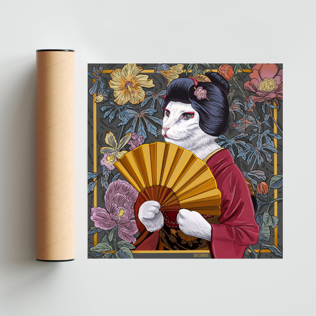 Maiko Cat - Cuadrado solo print