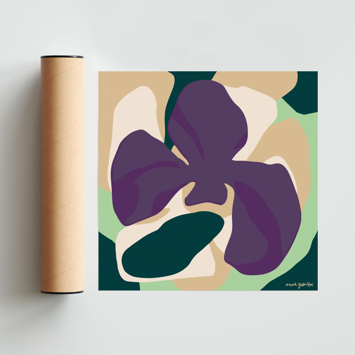 Orquídeas I - Cuadrado solo print