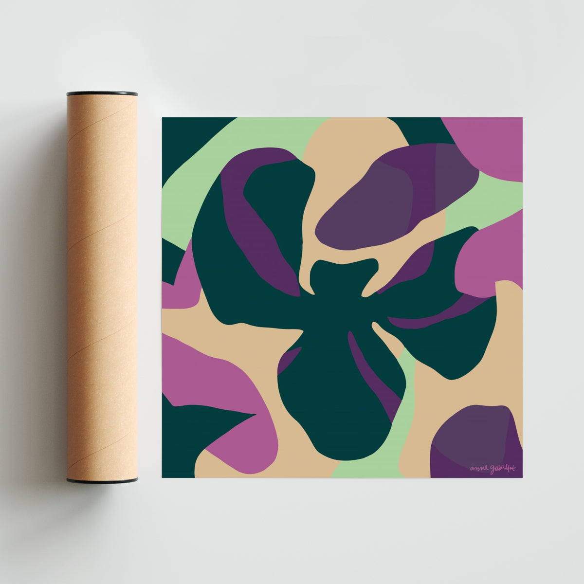 Orquídeas II - Cuadrado solo print