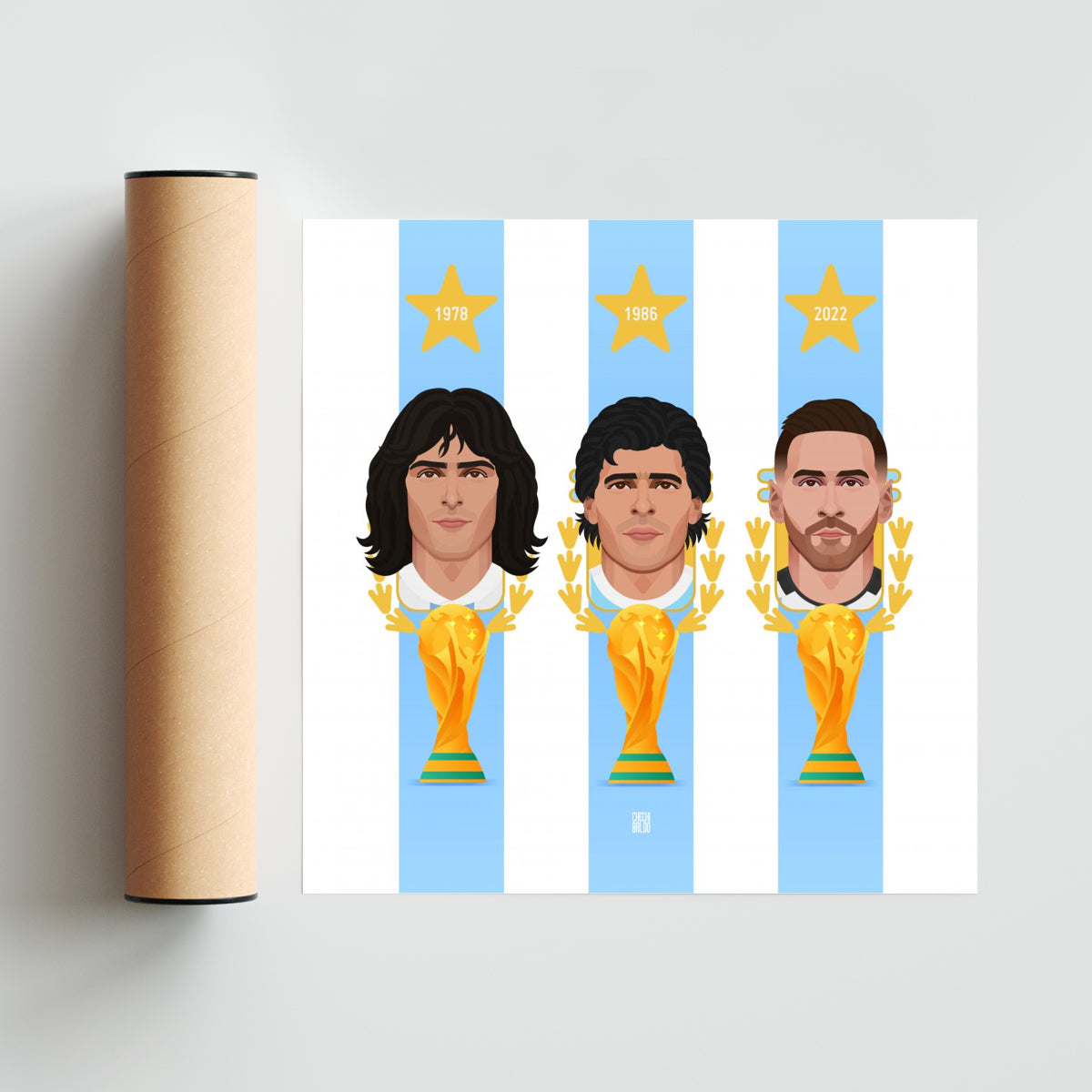 3 Estrellas - Cuadrado solo print