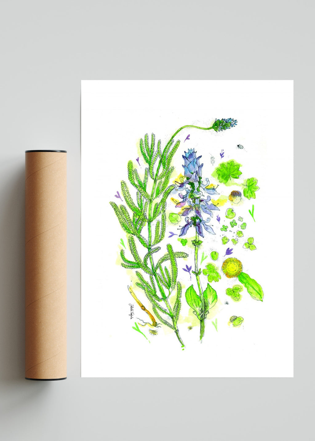 Flores casuales - Retrato solo print