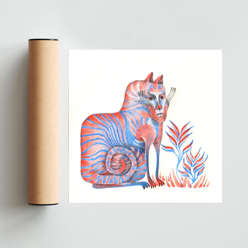 Gato de Cheshire - Cuadrado solo print