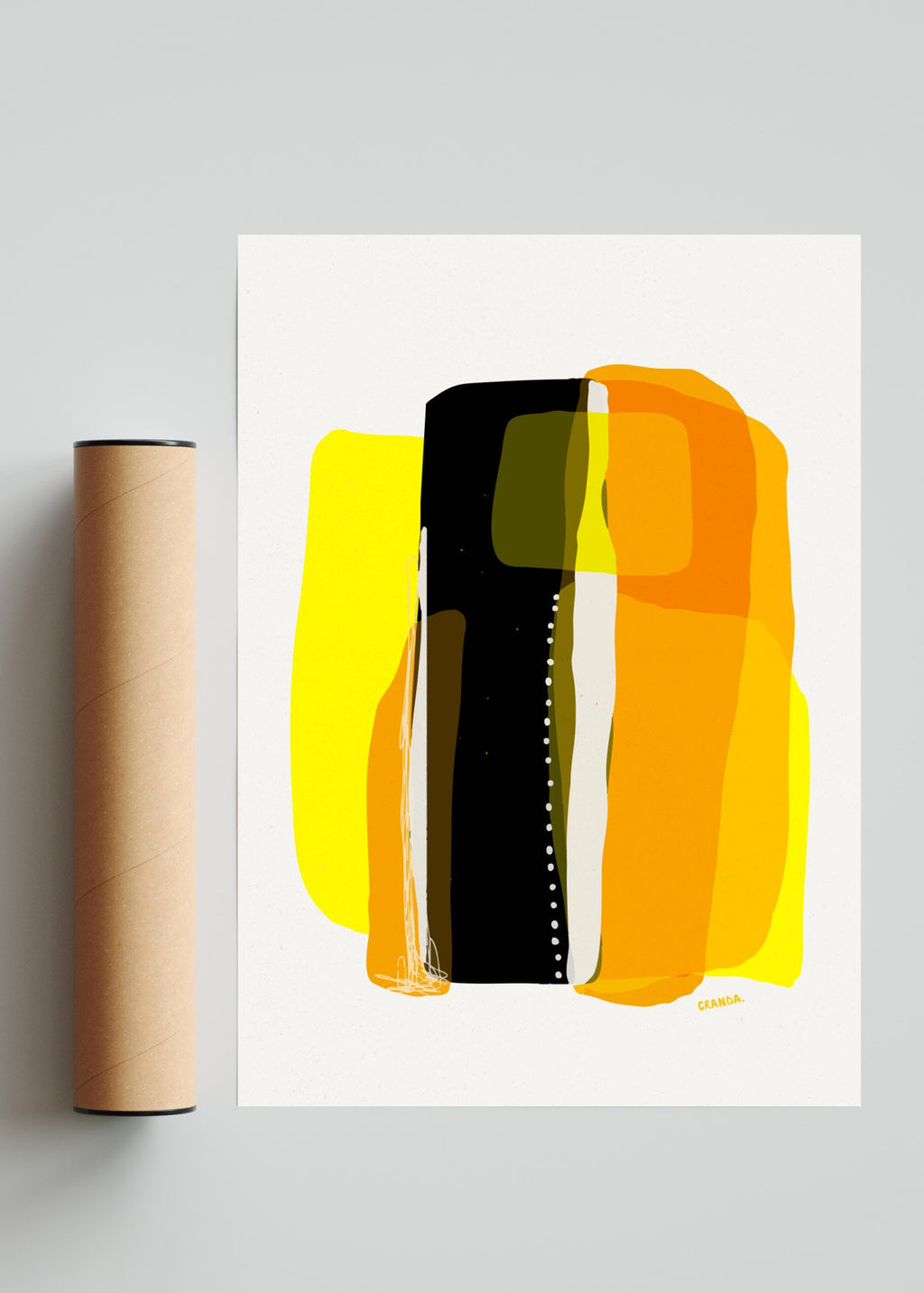 Stripes Jaune - Retrato solo print