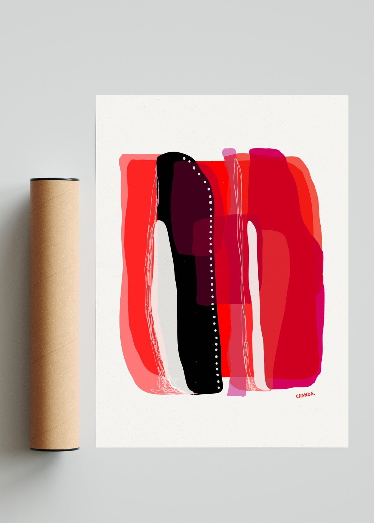 Stripes Rouge - Retrato solo print