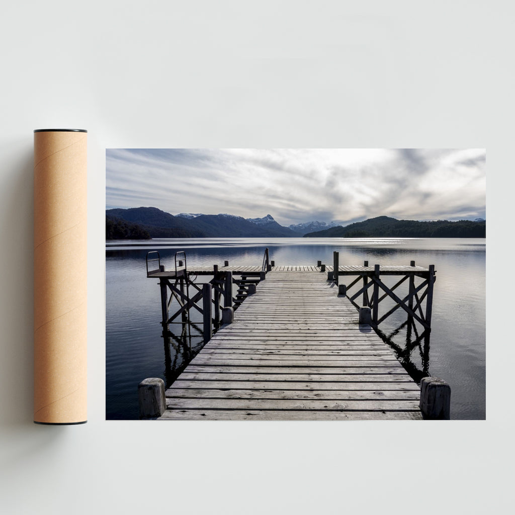 Muelle Lago Espejo - Paisaje Solo print