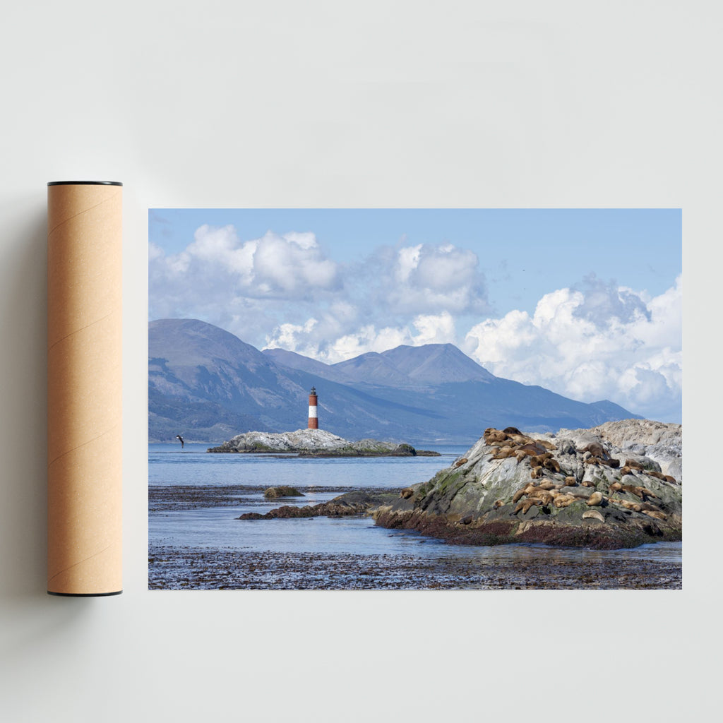Navegando por el Canal de Beagle - Paisaje Solo print