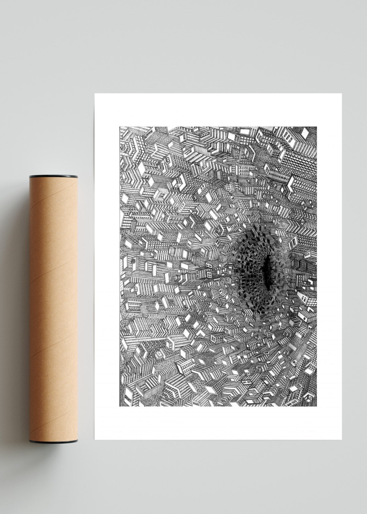 Dimension - white edition - Retrato solo print
