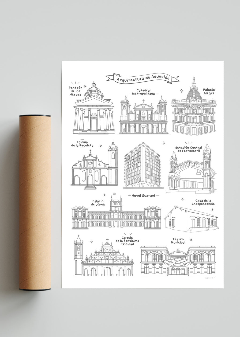 Arquitectura de Asunción - Retrato solo print