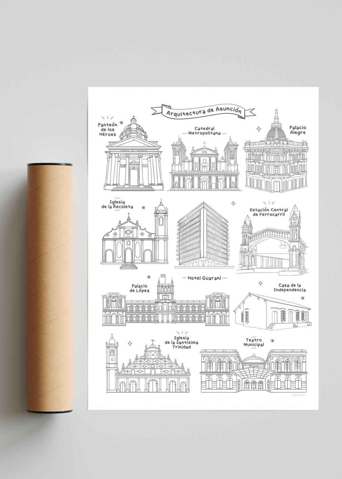 Arquitectura de Asunción - Retrato solo print