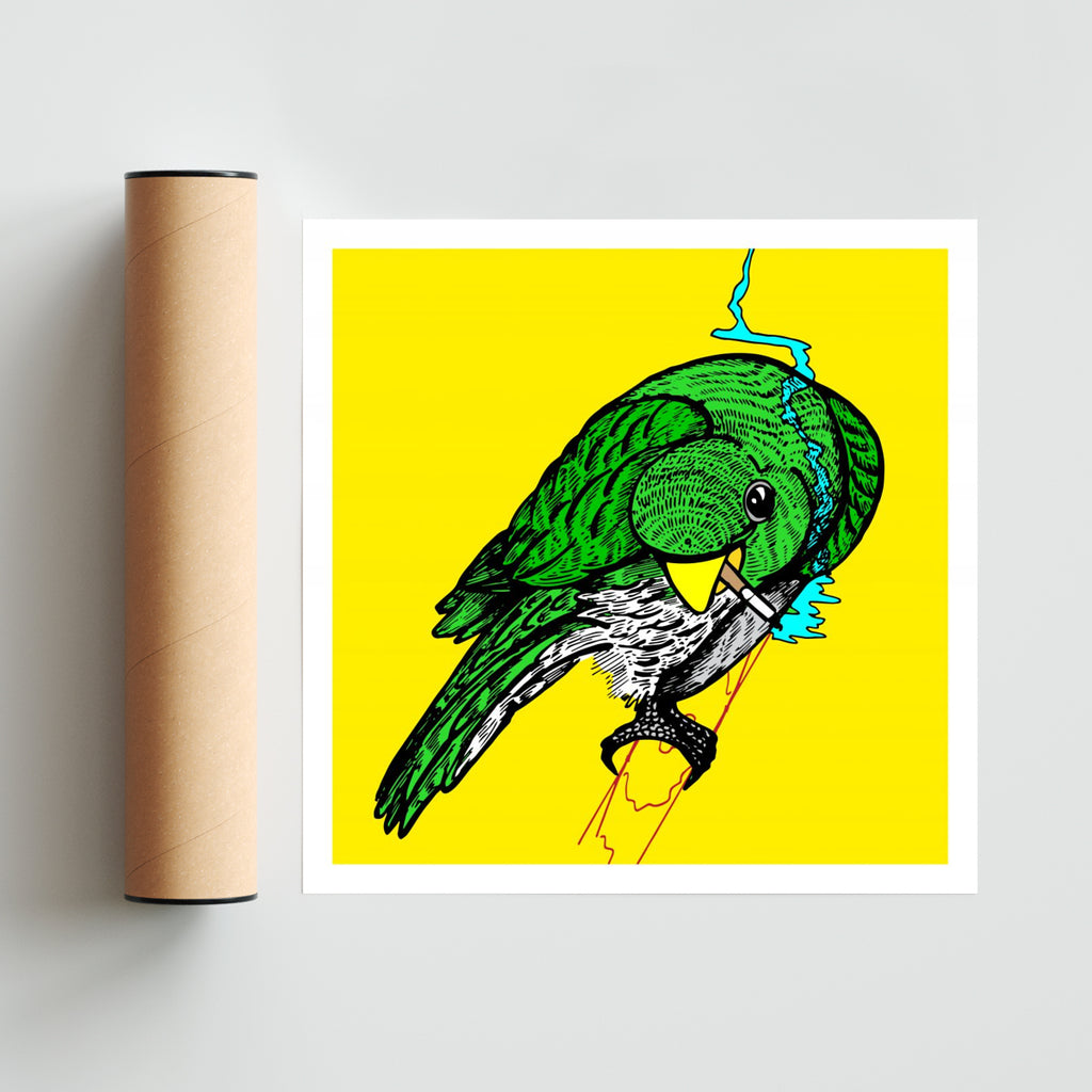 Un loro con su pucho - Cuadrado solo print