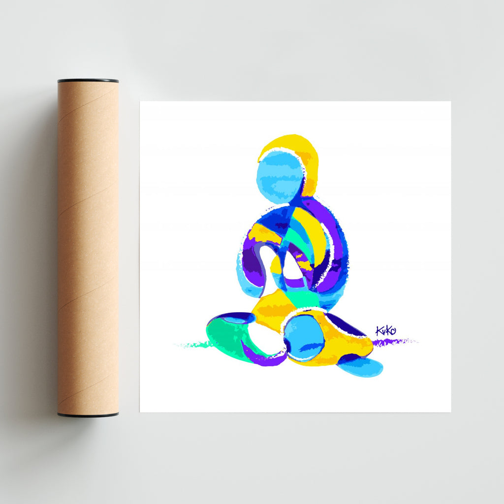 Mujer esperando - Cuadrado solo print