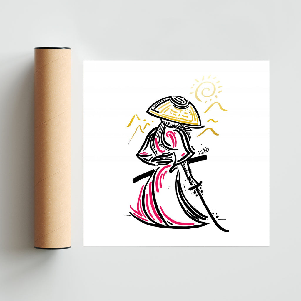 Samurai - Cuadrado solo print