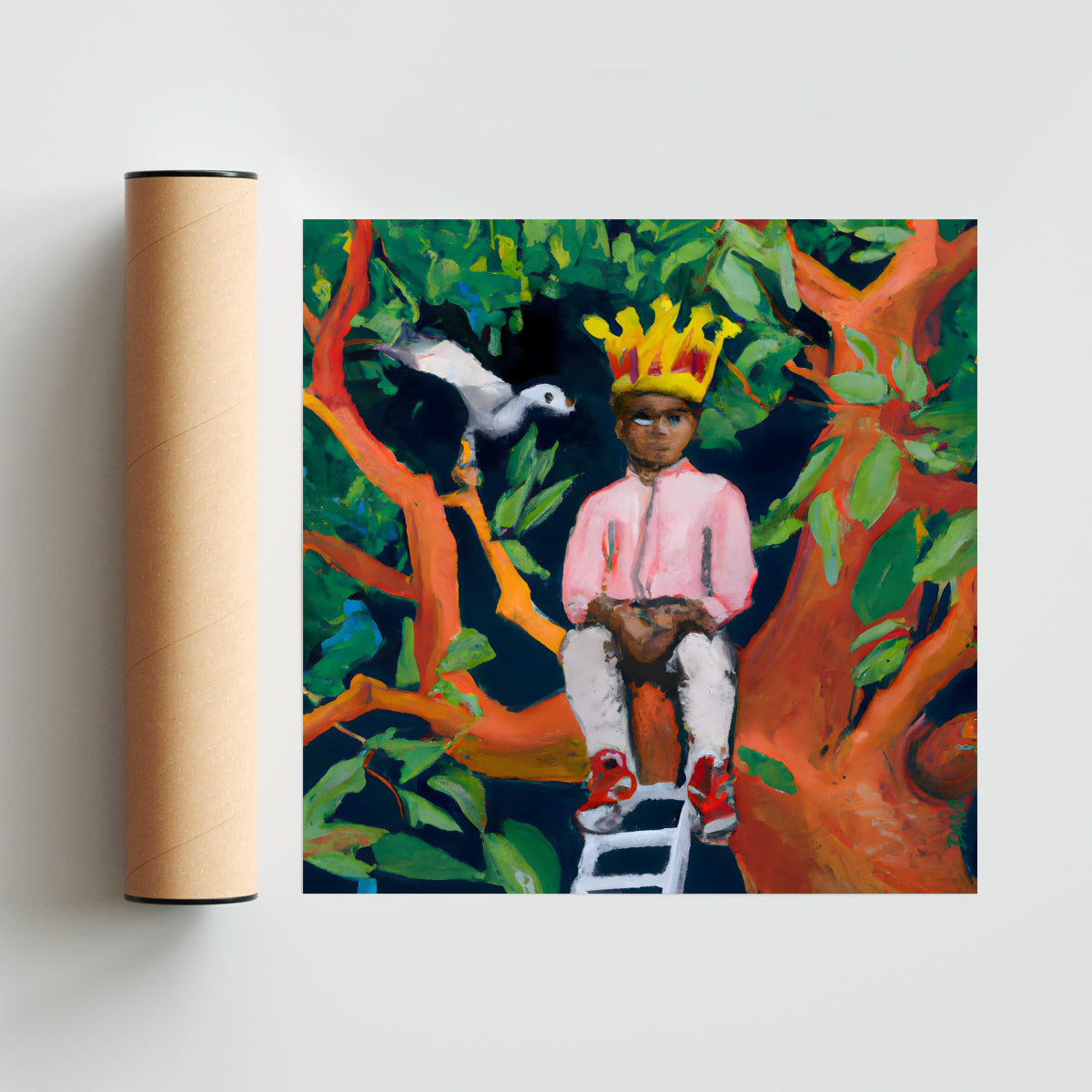 El rey del árbol - Cuadrado solo print