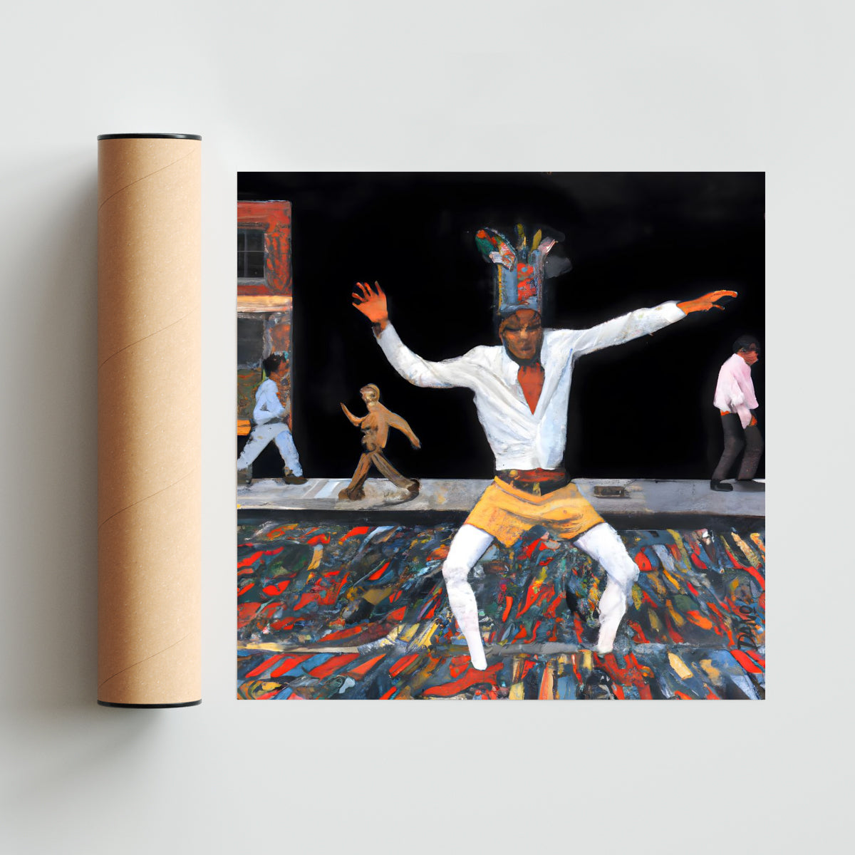 A paso de hombre - Cuadrado solo print