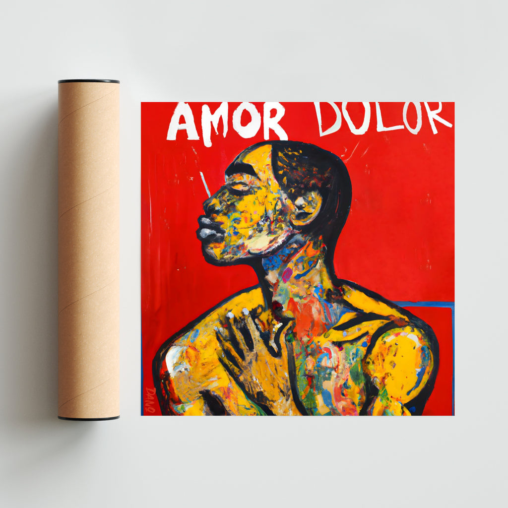 Amor Dolor - Cuadrado solo print