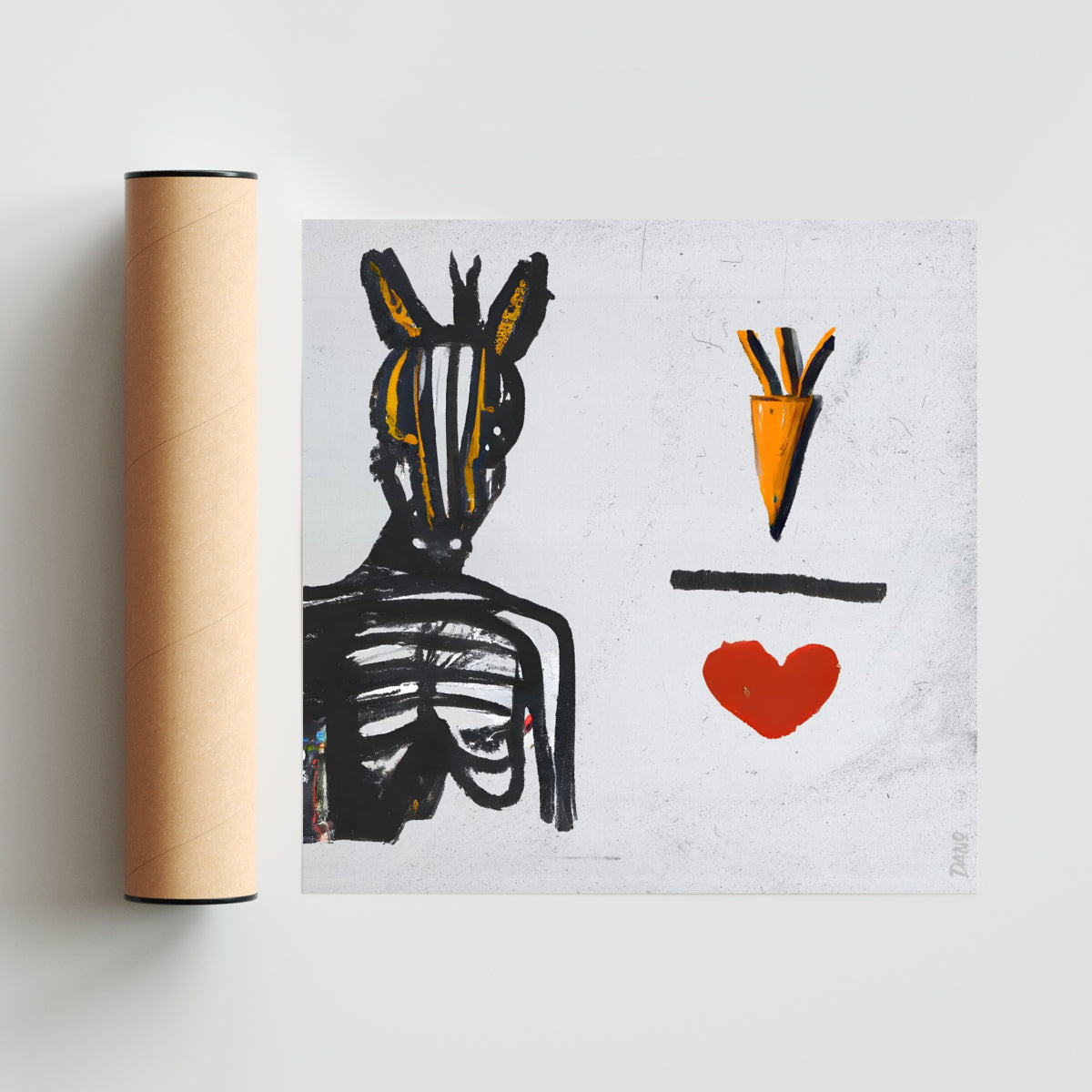 L' Âne Amour - Cuadrado solo print
