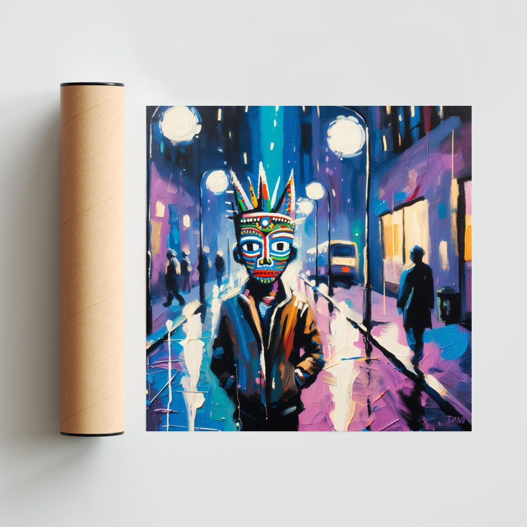 Luces del futuro antiguo - Cuadrado solo print