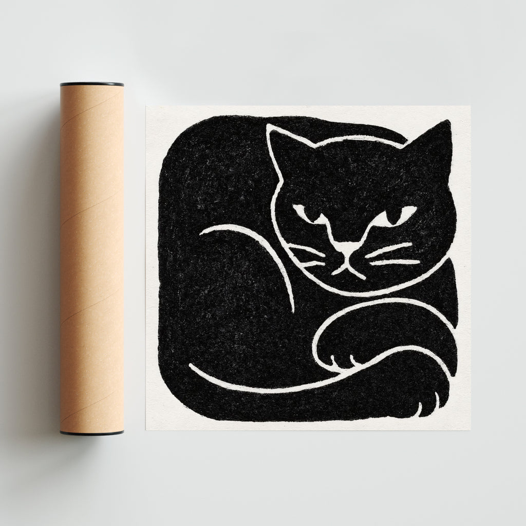 Gato Encerrado - Cuadrado solo print