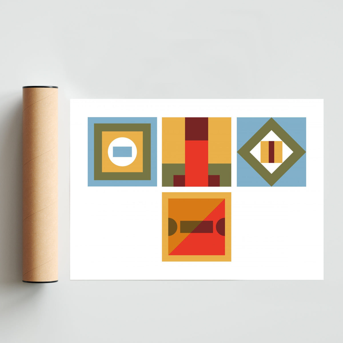 Abstract face - Paisaje Solo print