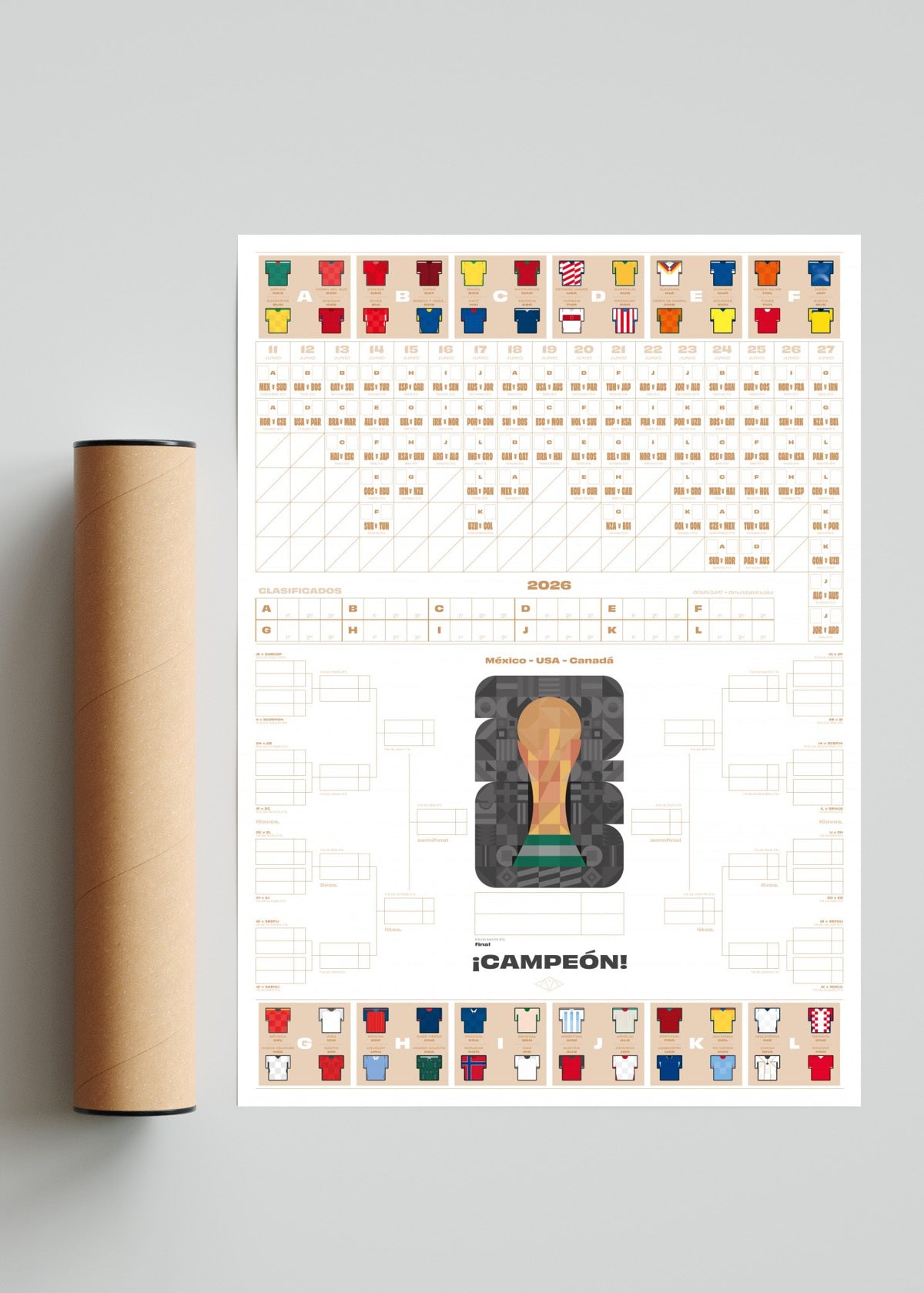Fixture Mundial 2026 - Retrato solo print