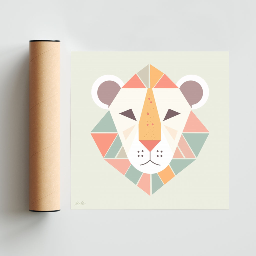 Leo el león - Cuadrado solo print