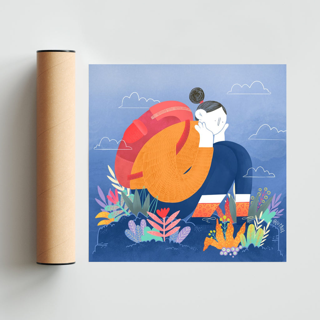 Montaña - Cuadrado solo print