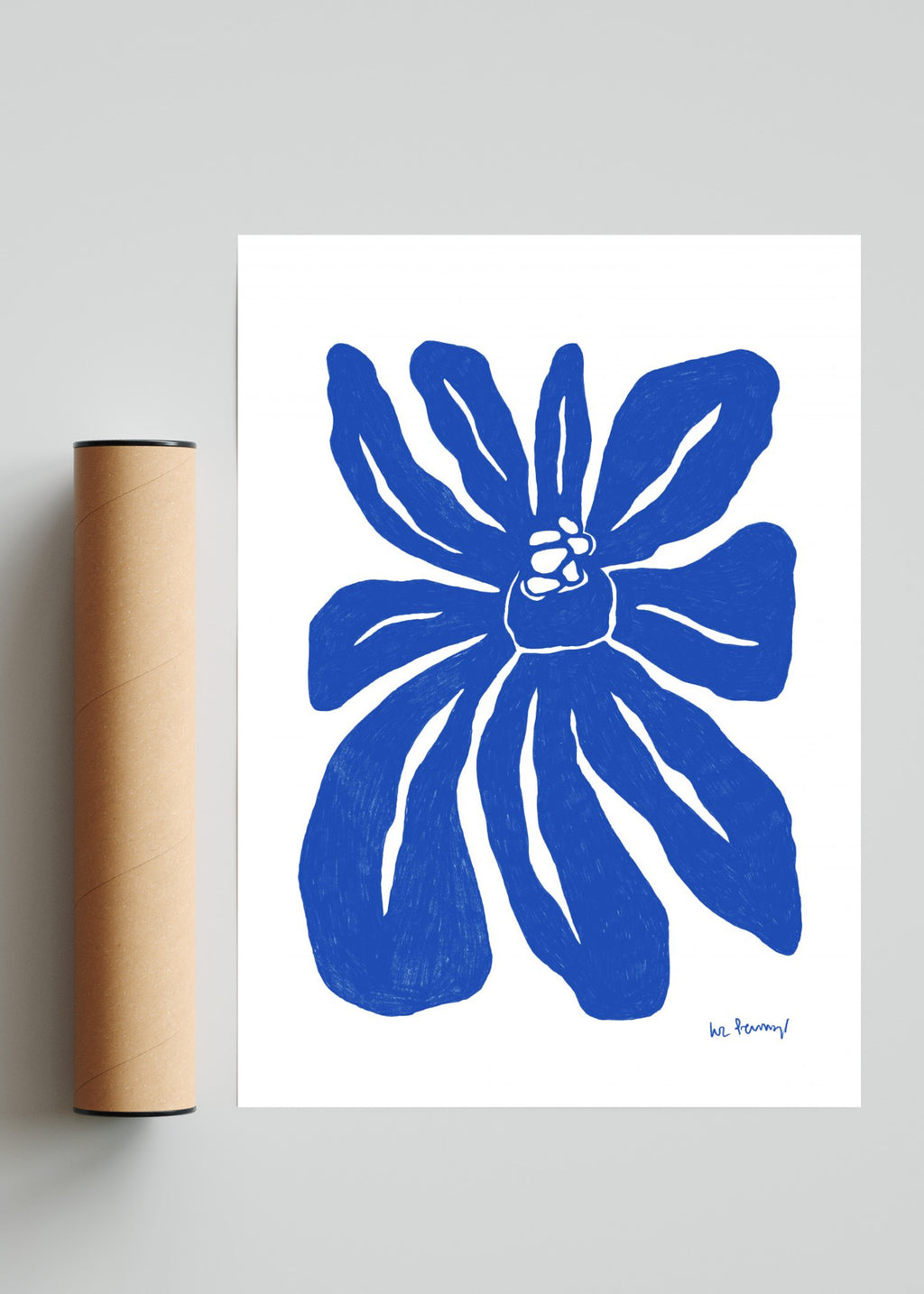 Flor azul 1 - Retrato solo print