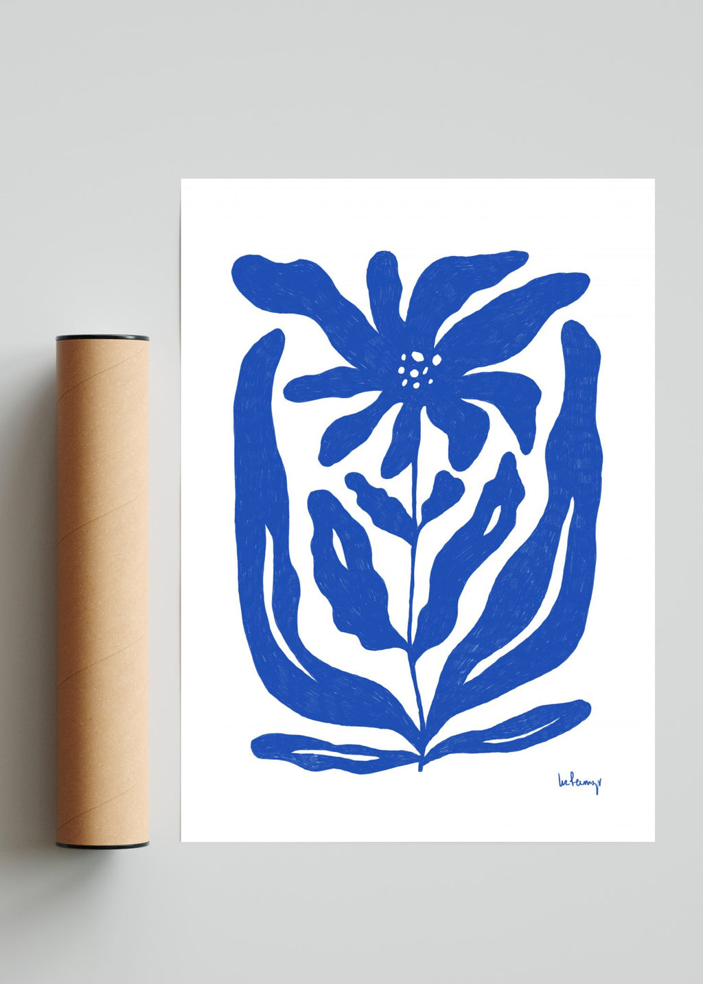Flor azul 2 - Retrato solo print