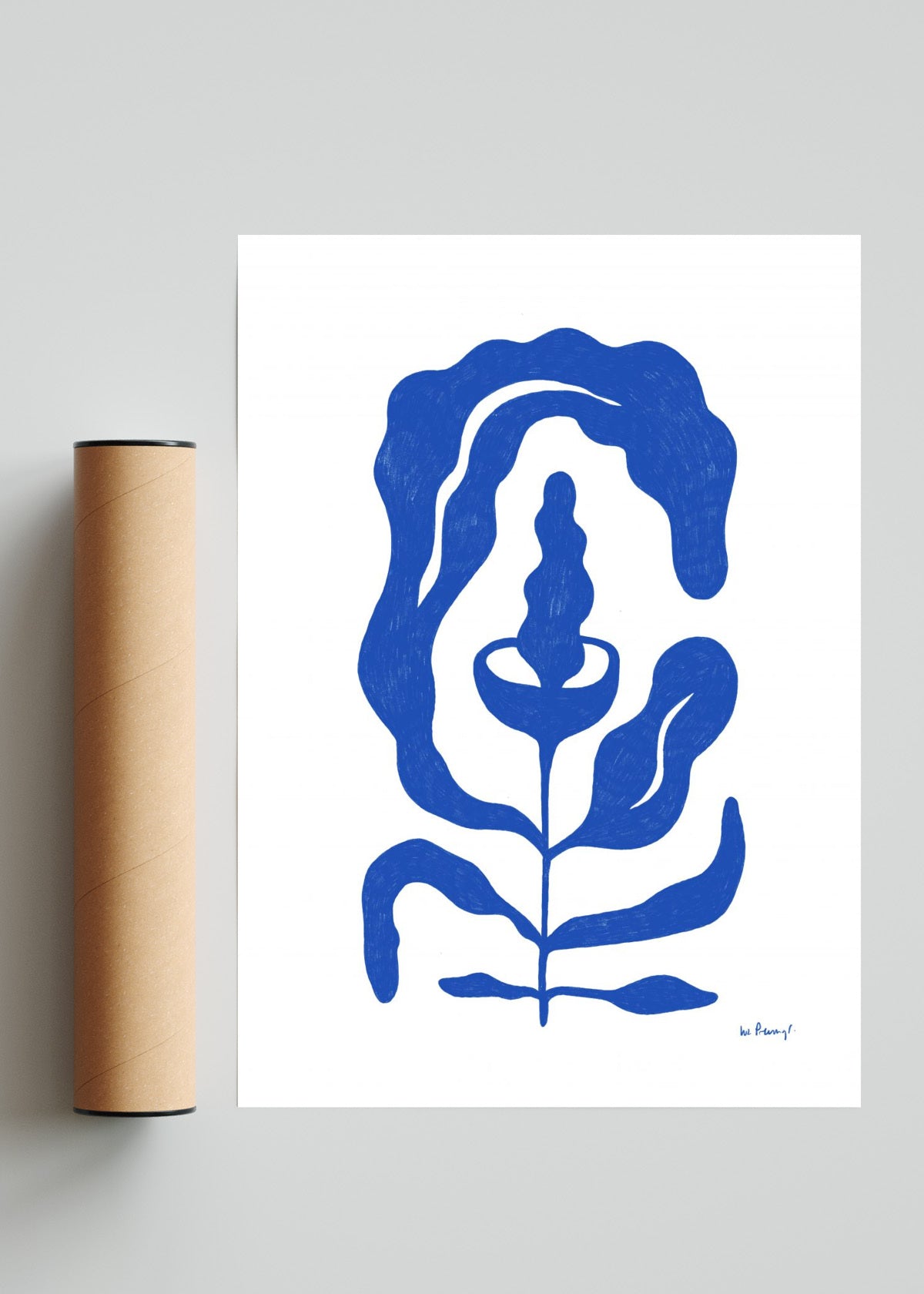 Flor azul 4 - Retrato solo print