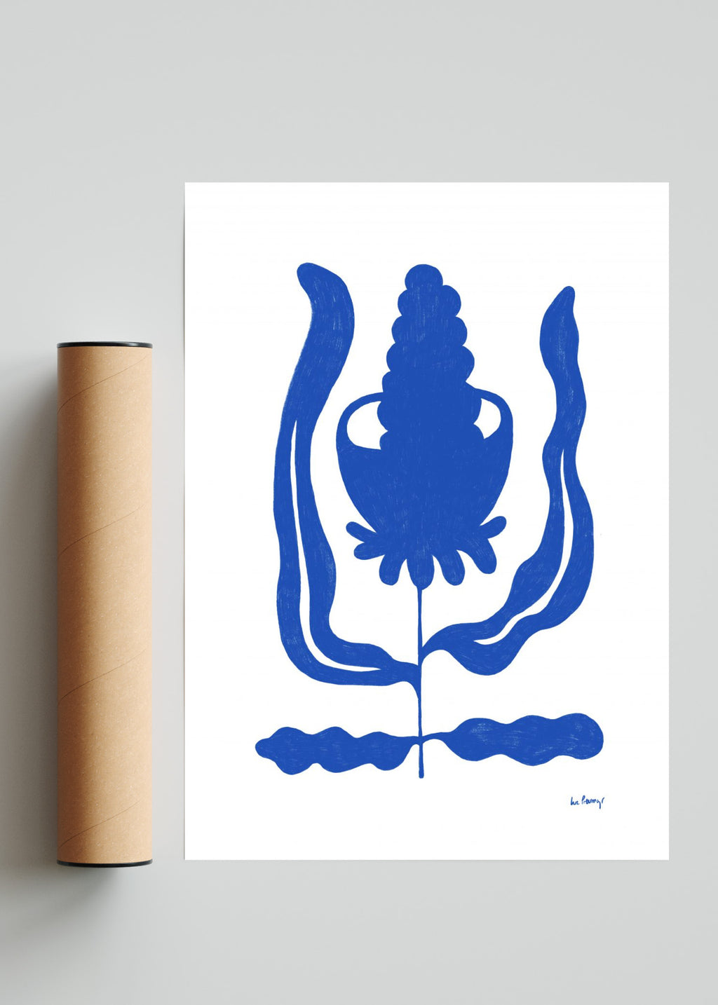 Flor azul 5 - Retrato solo print