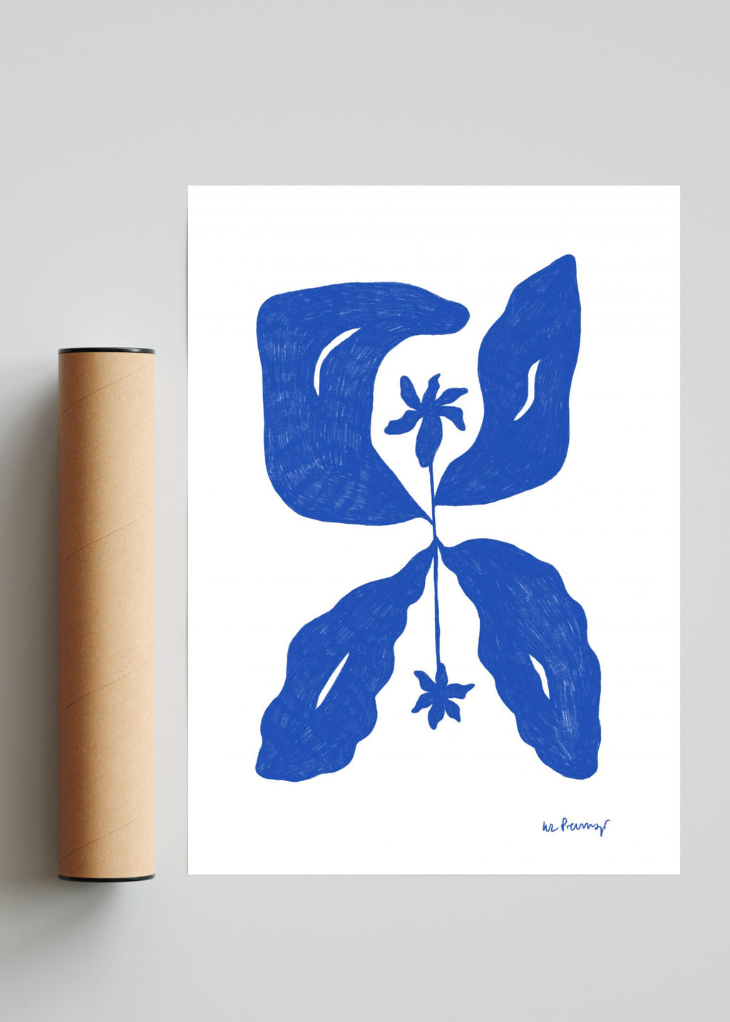 Flor azul 6 - Retrato solo print