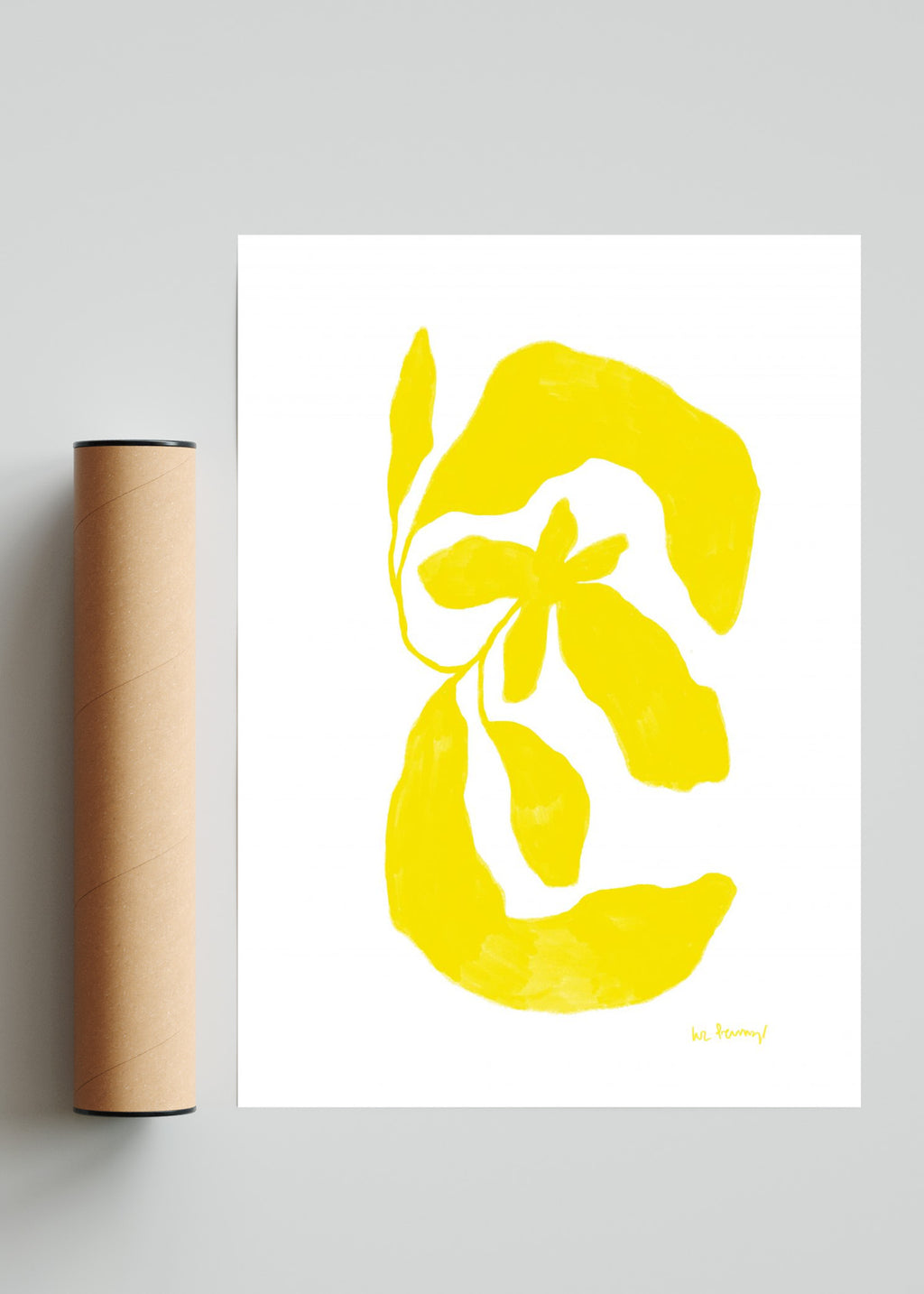 Flor amarilla 1 - Retrato solo print