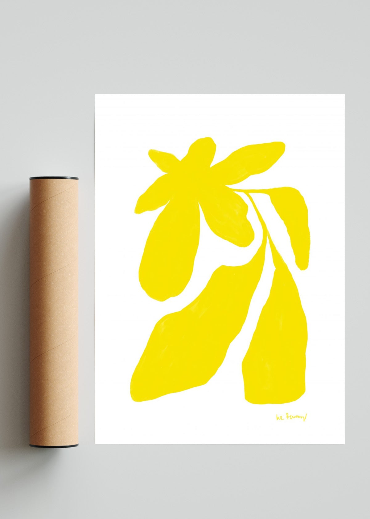 Flor amarilla 2 - Retrato solo print