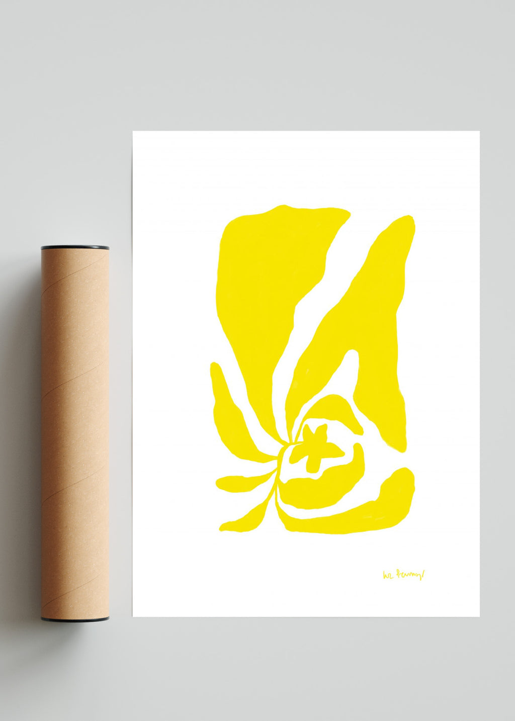 Flor amarilla 3 - Retrato solo print