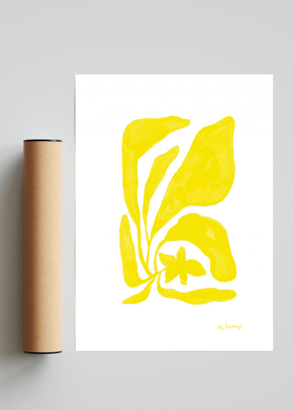 Flor amarilla 4 - Retrato solo print