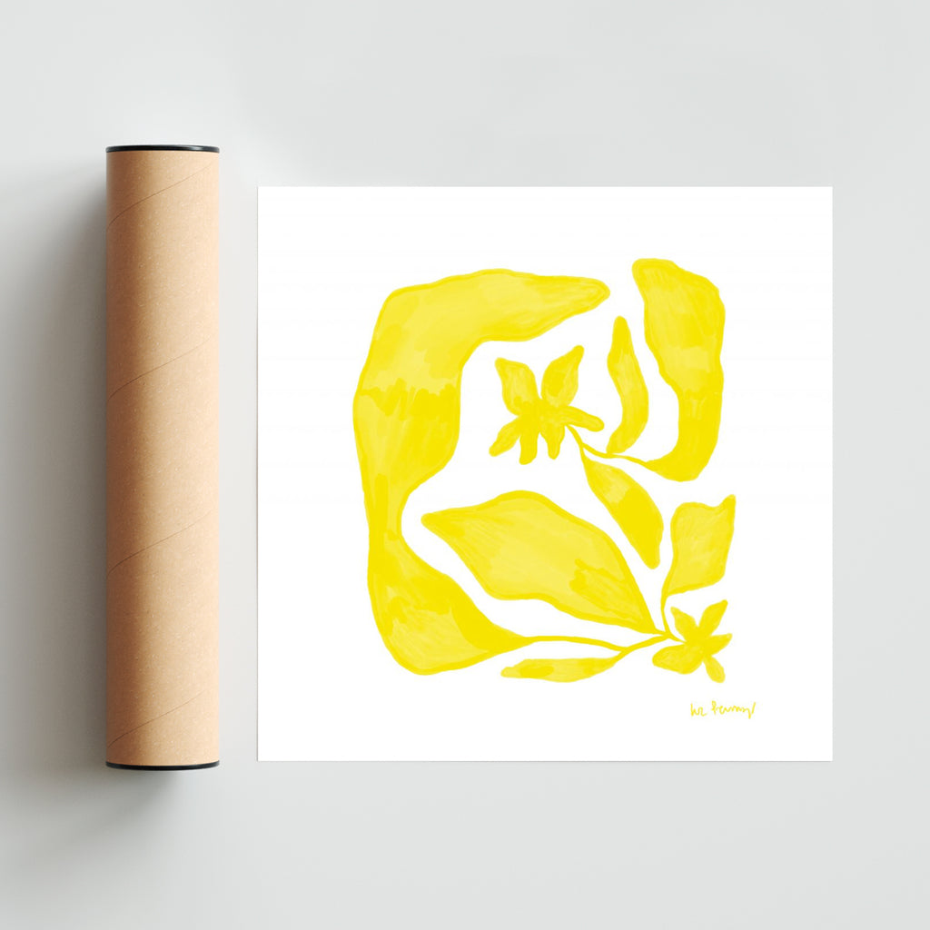 Flor amarilla 6 - Cuadrado solo print