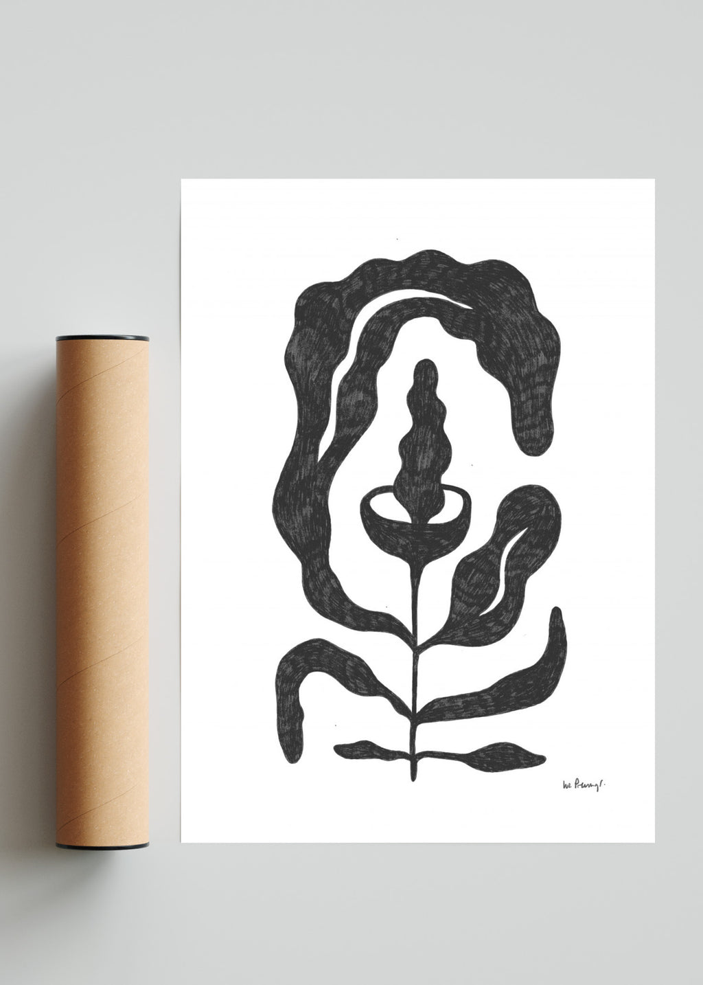 Flor casi negra 4 - Retrato solo print