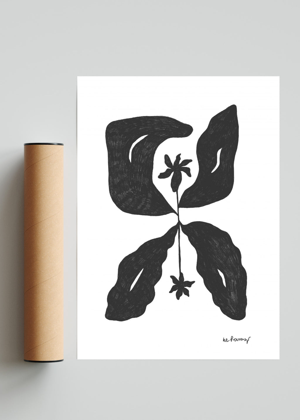 Flor casi negra 6 - Retrato solo print