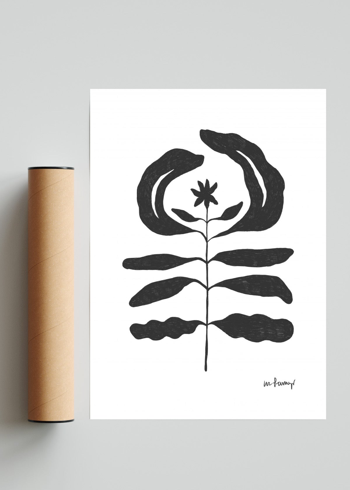 Flor casi negra 7 - Retrato solo print