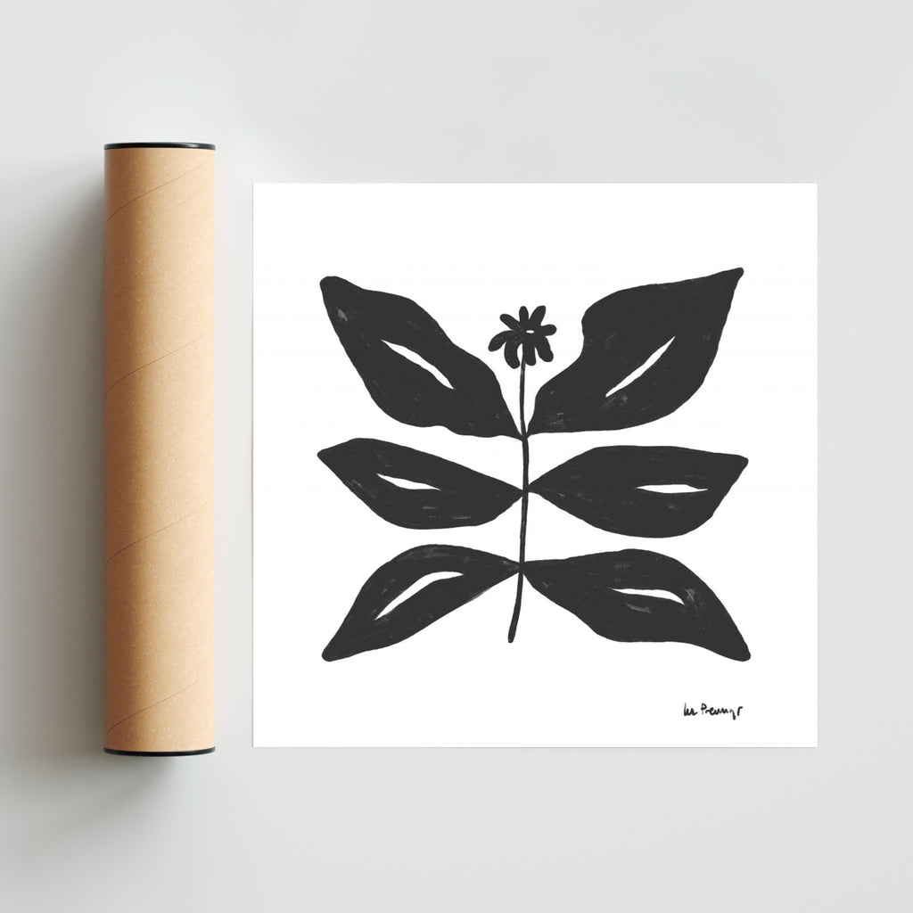 Flor casi negra 8 - Cuadrado solo print