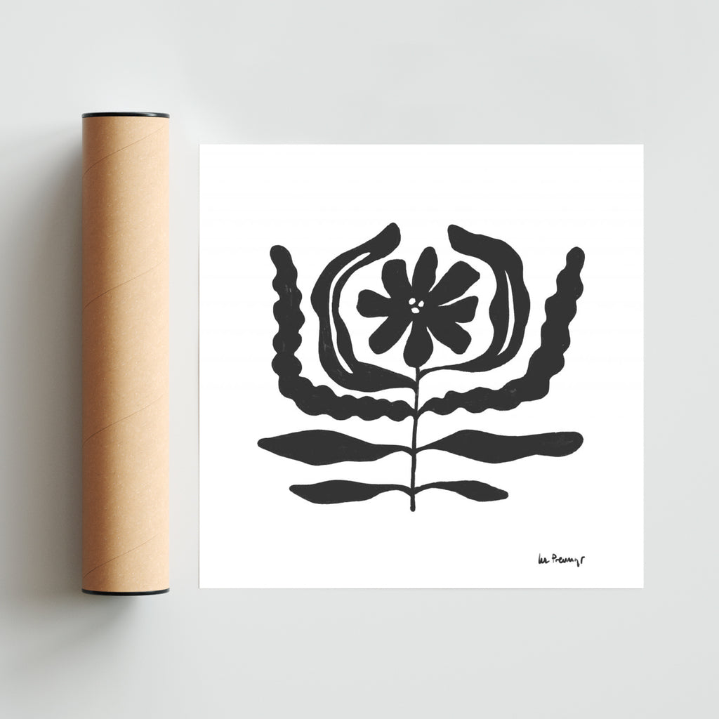 Flor casi negra 10 - Cuadrado solo print