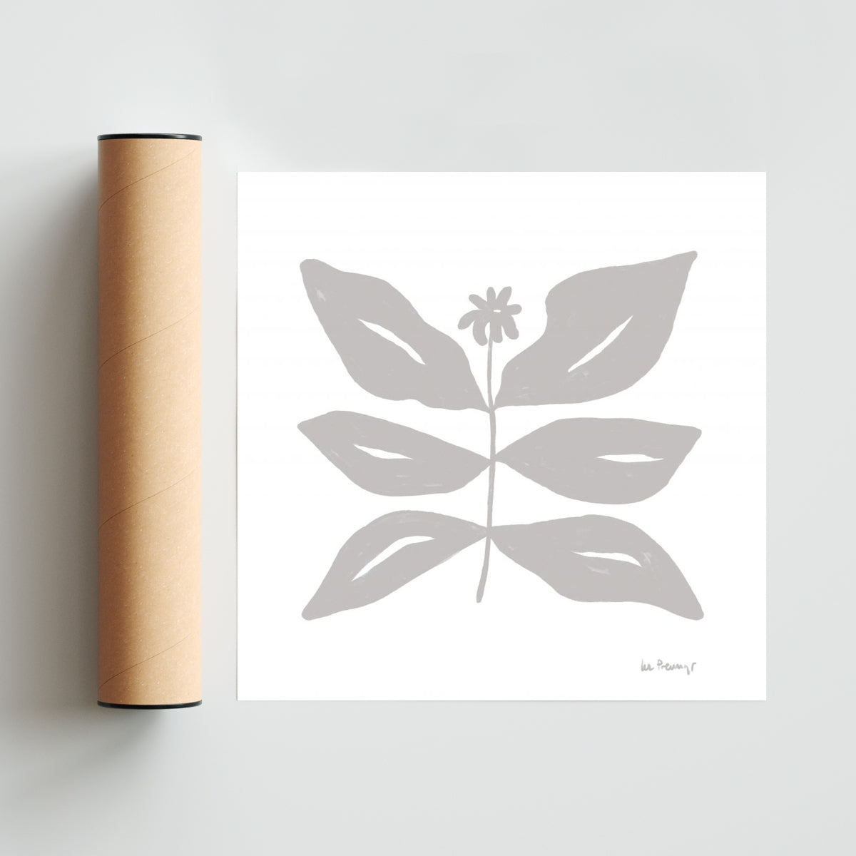 Flor neutra 8 - Cuadrado solo print