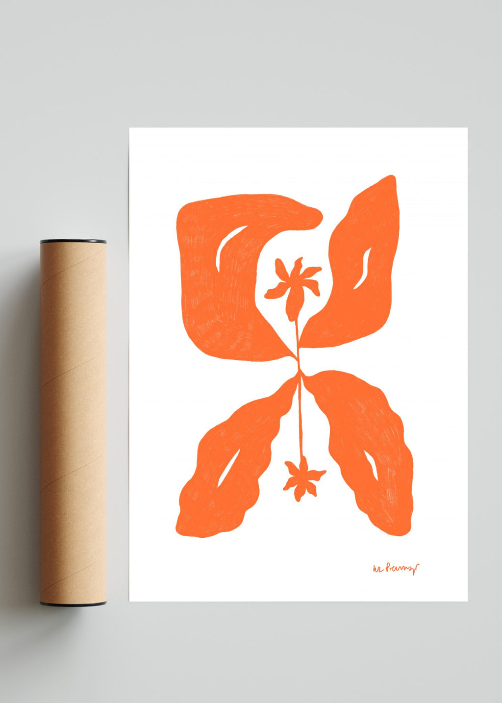 Flor naranja 6 - Retrato solo print