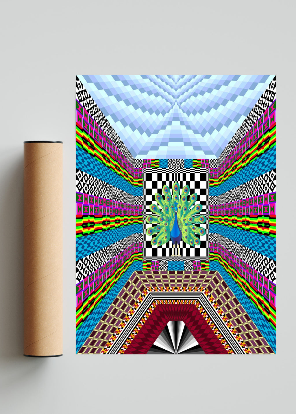 Peacock Test - Retrato solo print