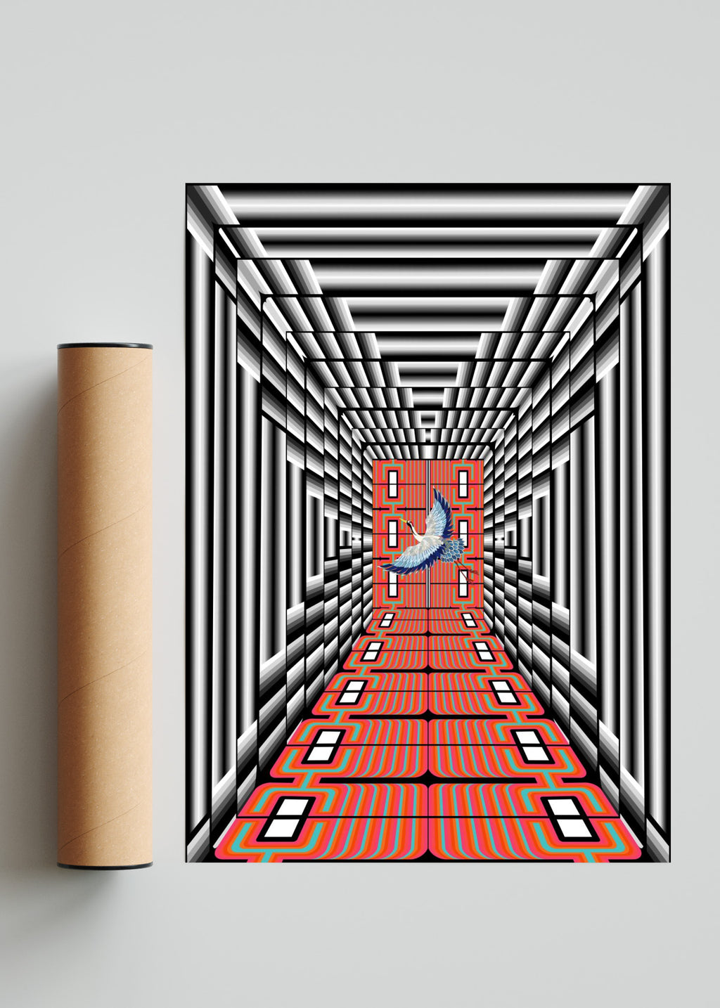 The substance of a crane - Retrato solo print
