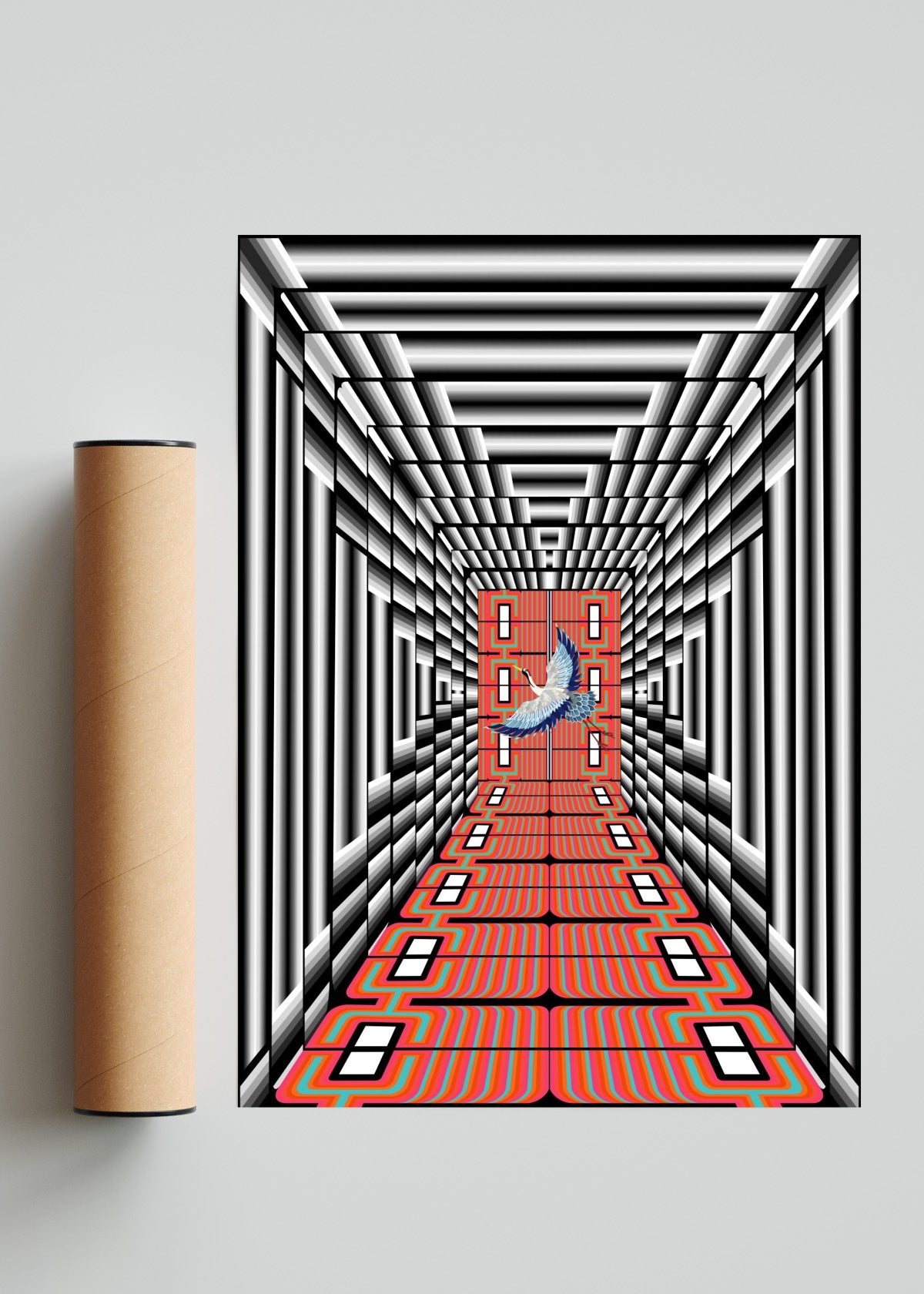 The substance of a crane - Retrato solo print