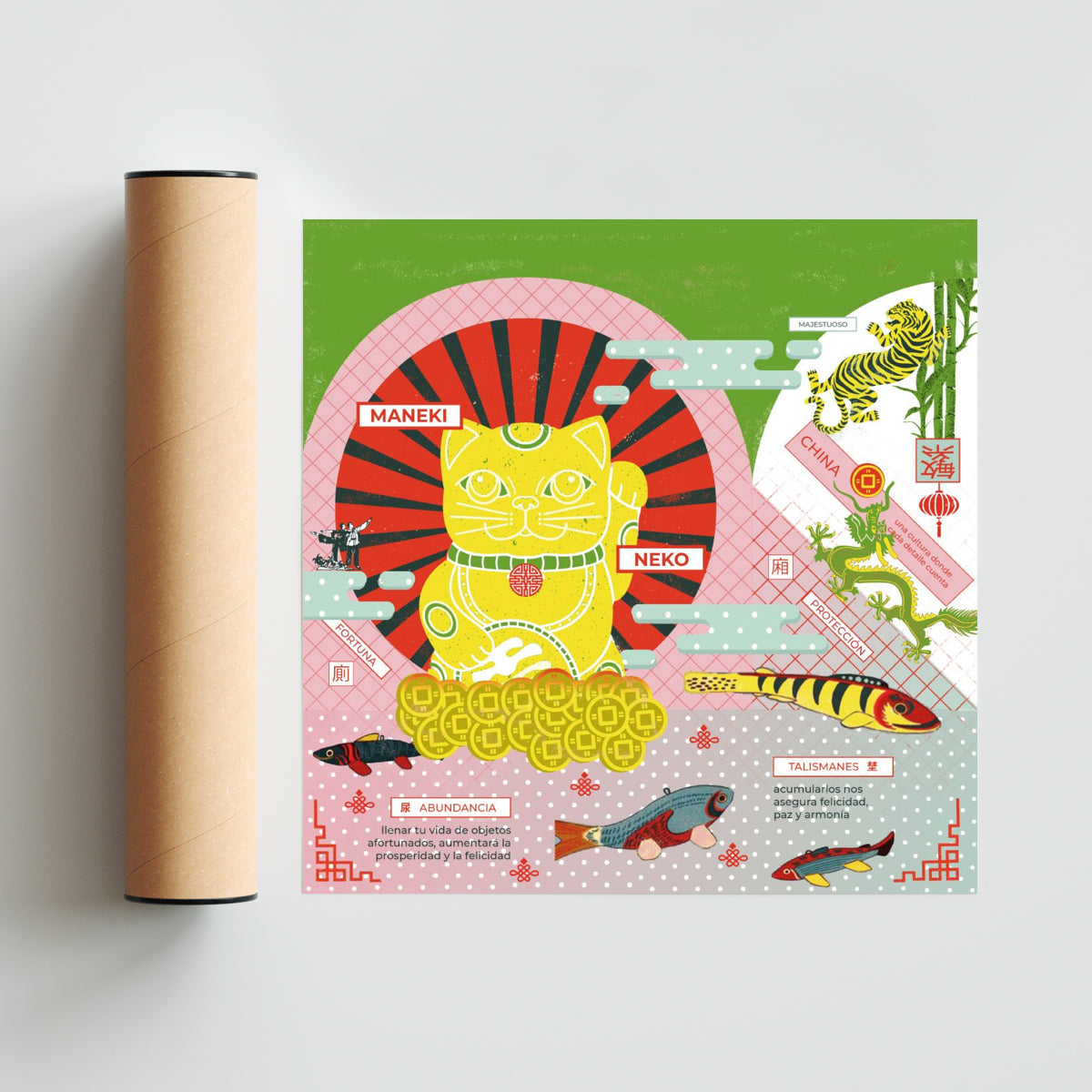 Amuletos orientales - Cuadrado solo print