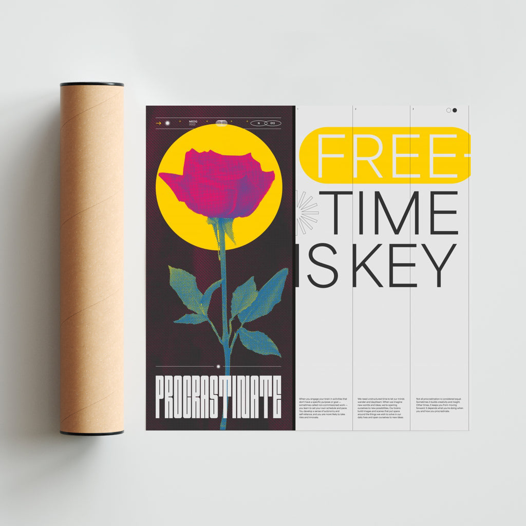 Procrastinate - Cuadrado solo print